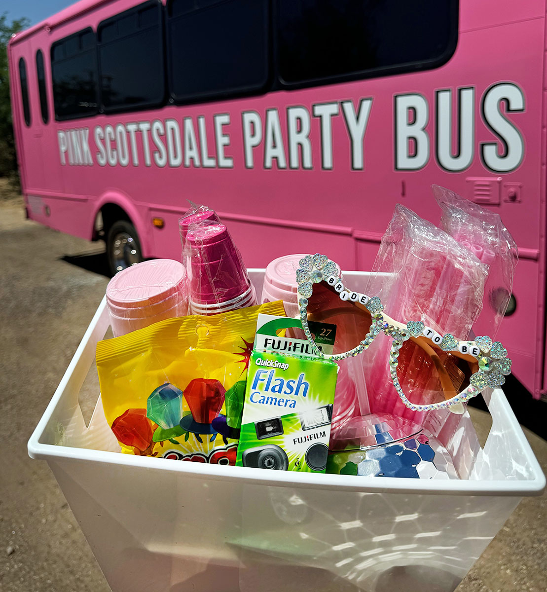 party basket filled with goody necessities